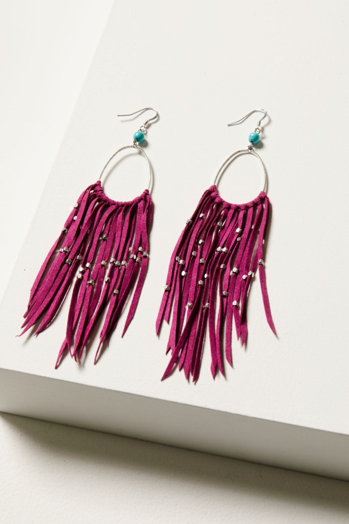 Idyllwind Women's Marcella Fuchsia Fringe Earrings | Silver