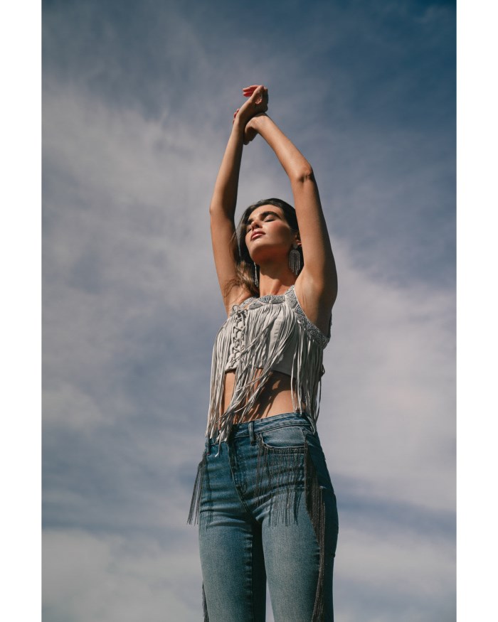 Idyllwind Women's Georgia Fringe Lace-Up Bustier | Stone