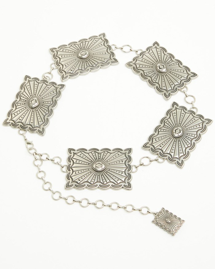 Idyllwind Women's Chambley Large Concho Chain Belt | Silver