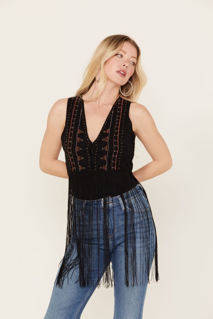 Idyllwind Women's Juniper Beaded Vest | Black