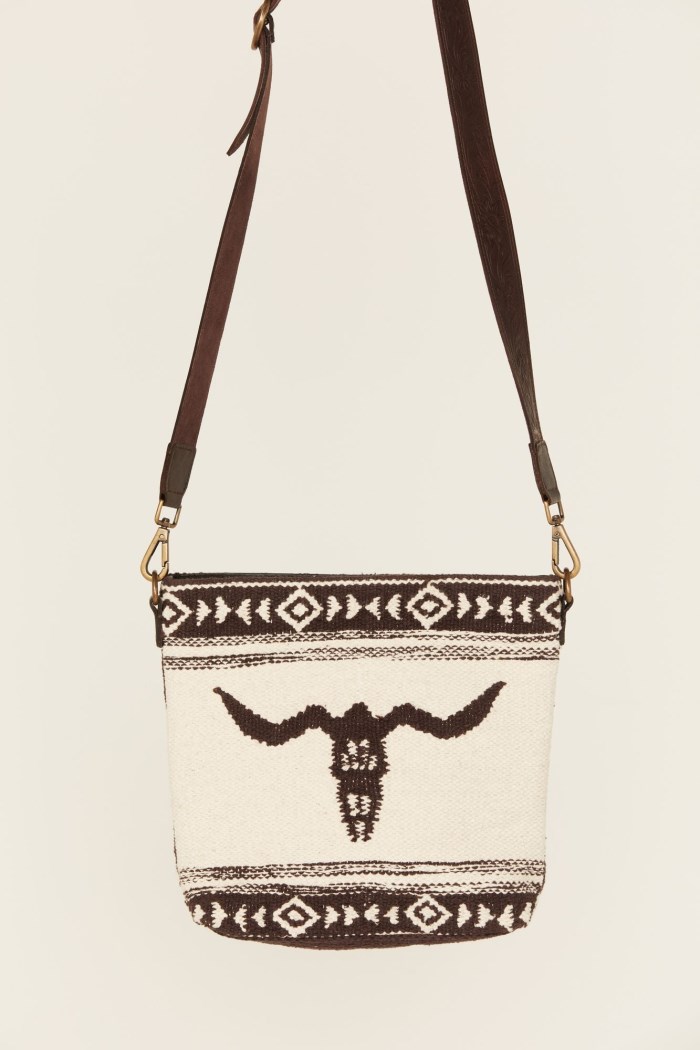 Idyllwind Women's Madrona Longhorn Woven Crossbody Bag | Ivory