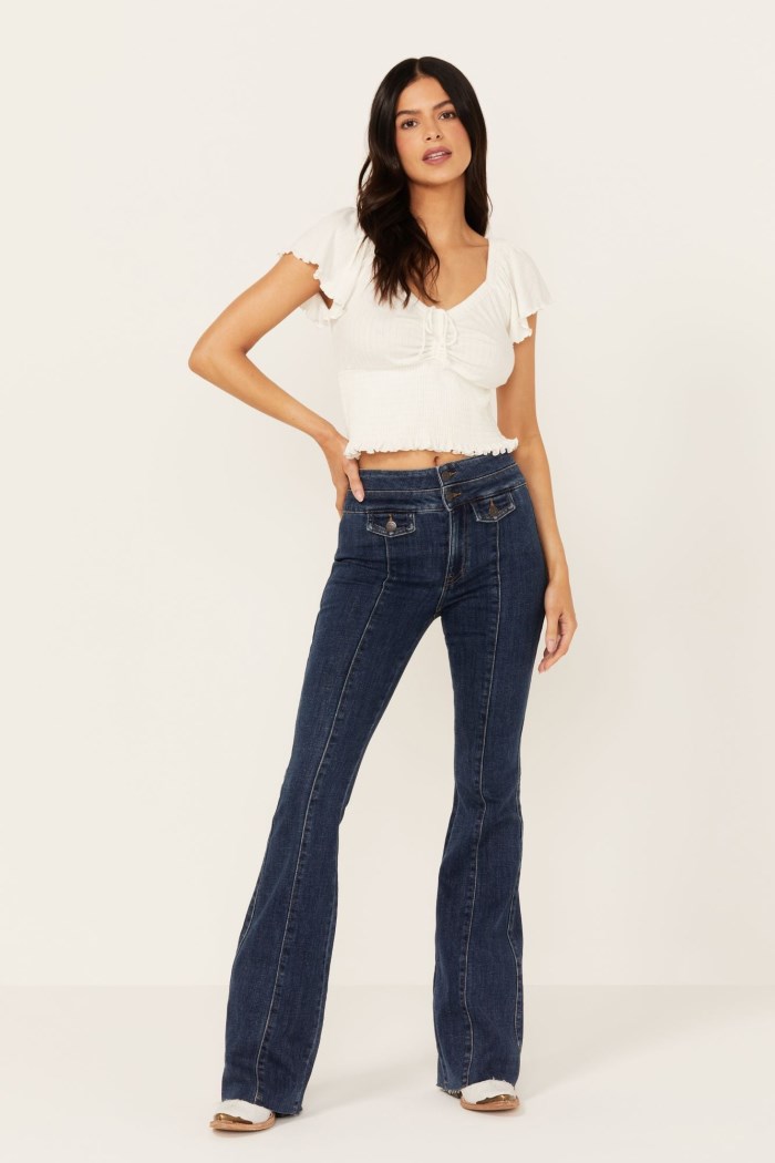 Idyllwind Women's La Vista Dark Wash Legend High Rise Bootcut Comfort Stretch Denim Jeans | Medium Wash