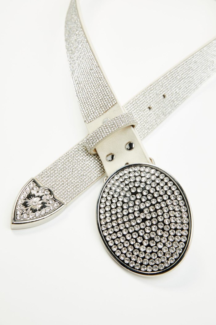 Idyllwind Women's Lovell Silver Rhinestone Oval Buckle Belt | Silver