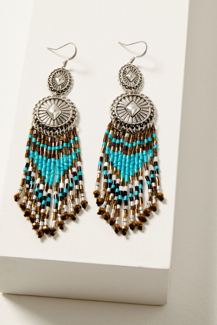 Idyllwind Women's Caballero Turquoise Fringe Earrings | Silver