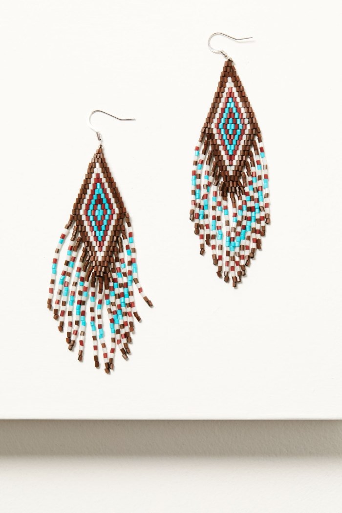 Idyllwind Women's Brookhaven Beaded Fringe Earrings | Brandy Brown