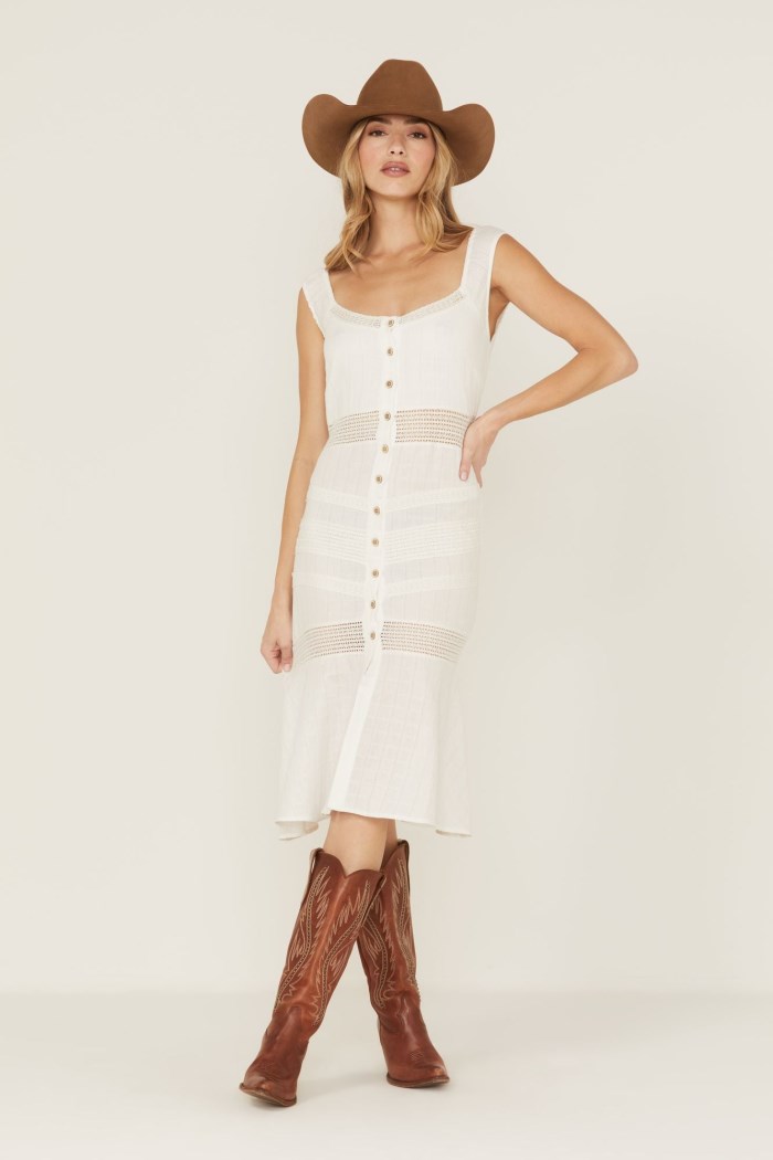 Idyllwind Women's Utopia Gauze Midi Dress | White