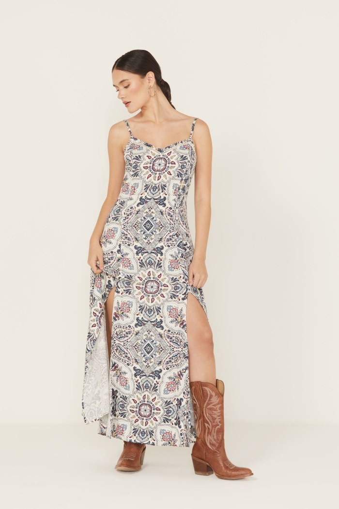 Idyllwind Women's Carver Printed Maxi Dress | Ivory