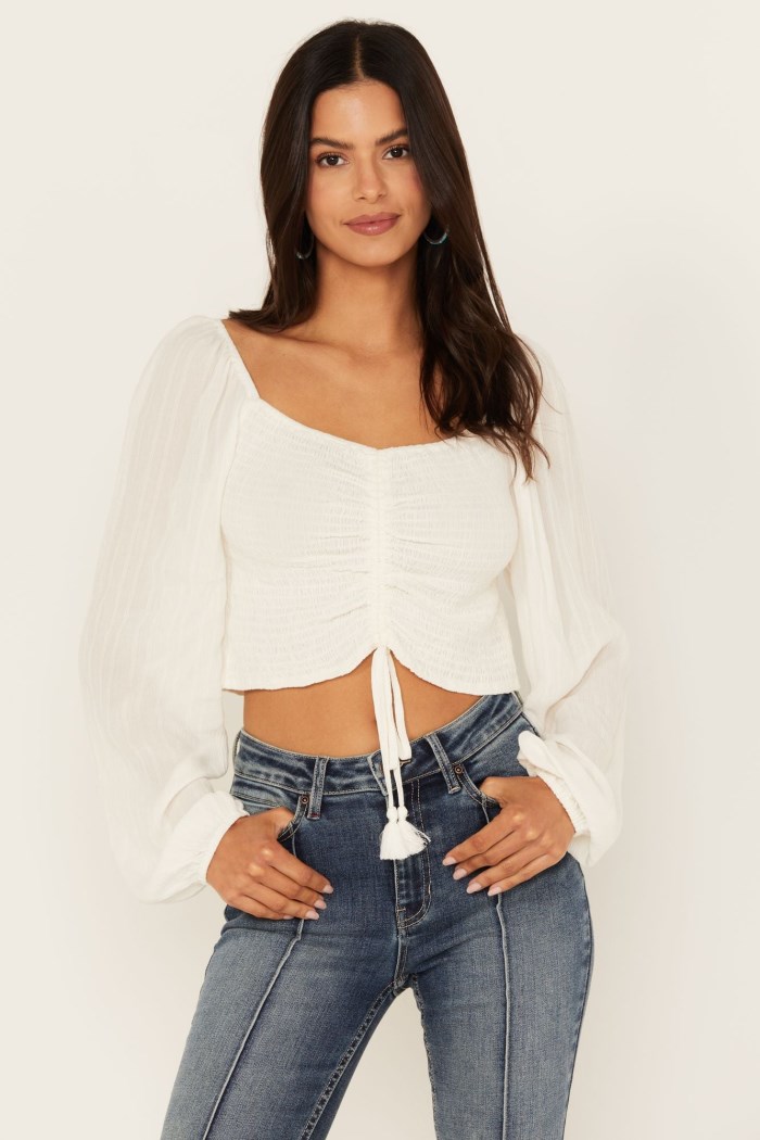 Idyllwind Women's Lena Smocked Blouse | Ivory