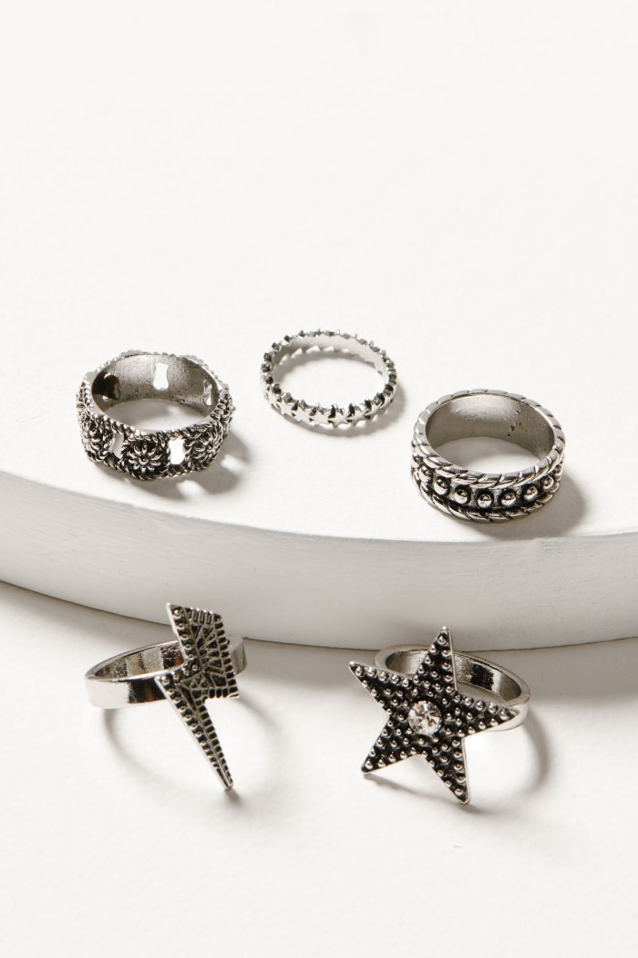 Idyllwind Women's Lauderdale 5-piece Silver Ring Set | Silver