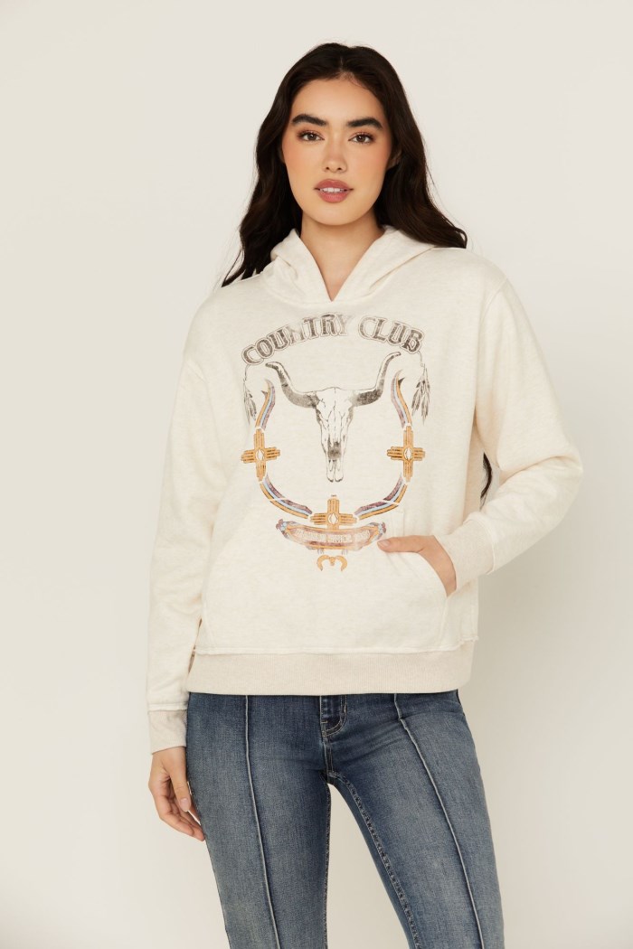 Idyllwind Women's Country Club Graphic Hoodie | Oatmeal