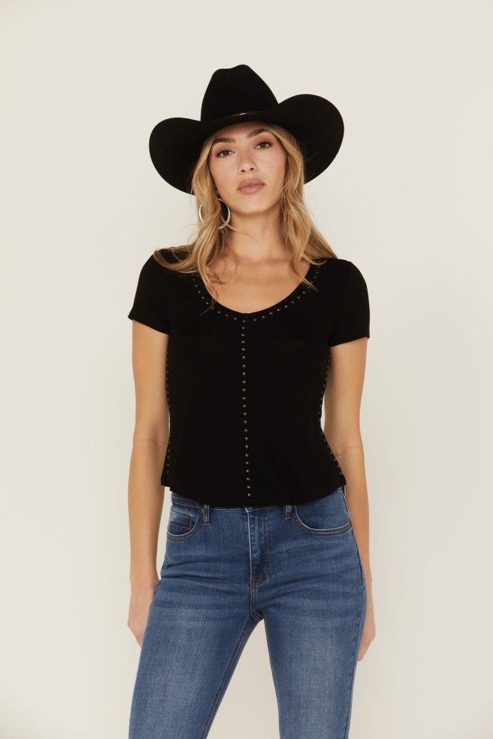 Idyllwind Women's Honky Tonk Studded Top | Black