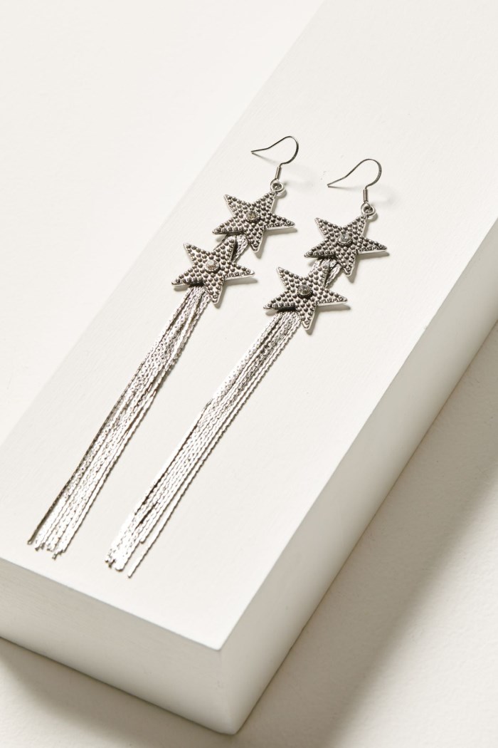 Idyllwind Women's Skyline Star Fringe Earrings | Silver