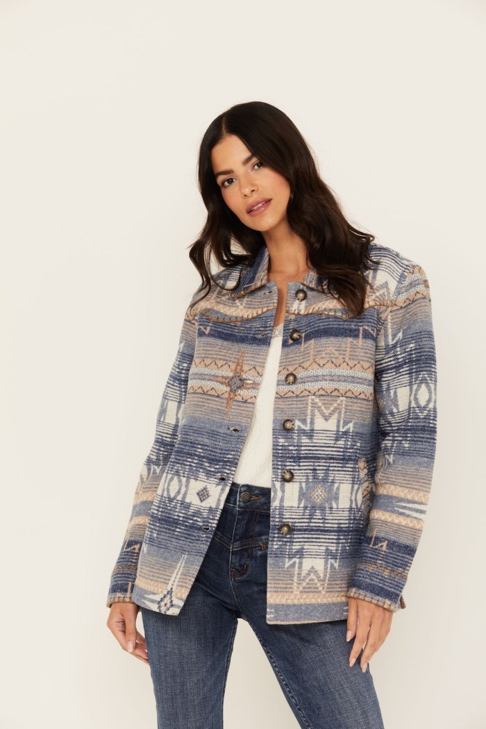 Idyllwind Women's Sanford Whip Stitch Blanket Jacket | Dark Blue