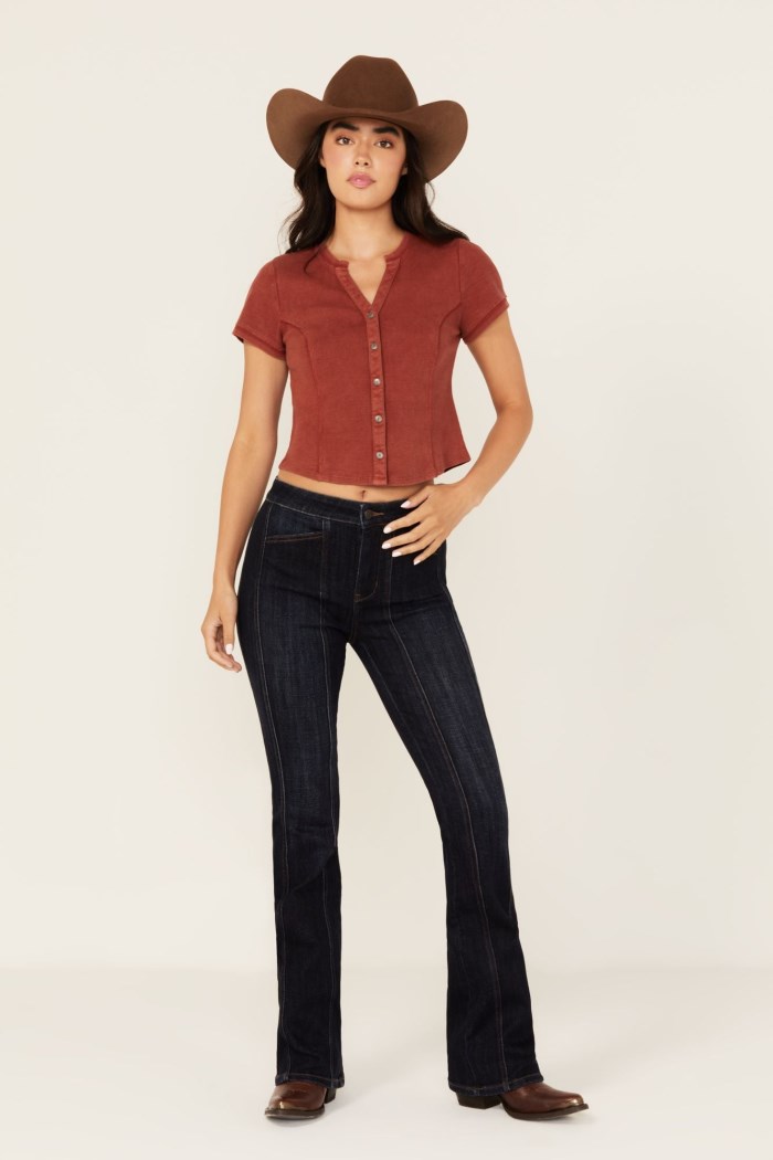 Idyllwind Women's Fontana Dark Wash Legend High Rise Bootcut Comfort Stretch Denim Jeans | Dark Wash