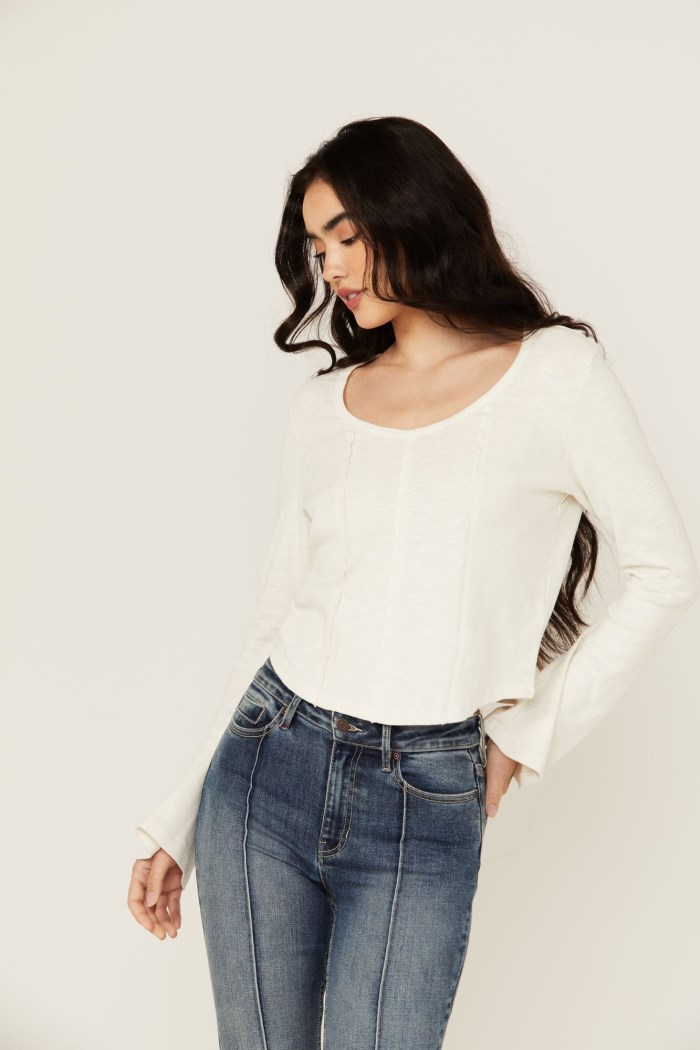 Idyllwind Women's Loma Bell Sleeve Corset Top | Ivory