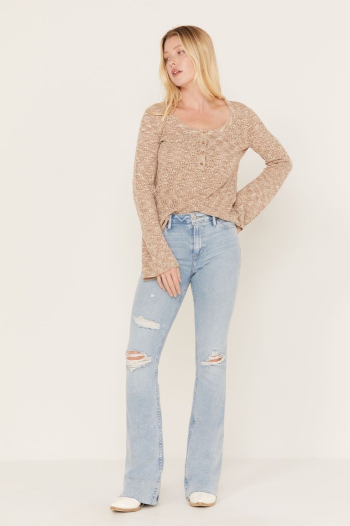 Idyllwind Women's Melbourne Medium Wash High Risin Distressed Bootcut Jeans | Medium Wash