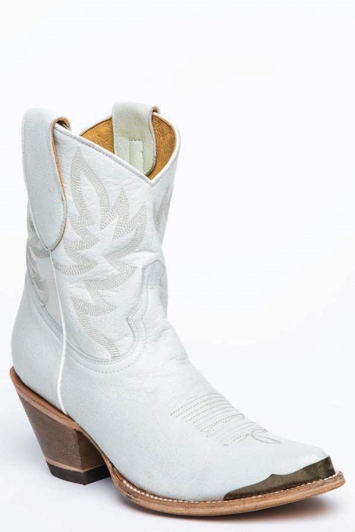 Idyllwind Women's Wheels White Leather Western Booties - Round Toe | White