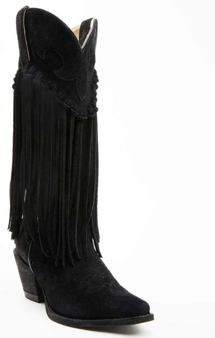 Idyllwind Women's Sterling Fringe Tall Western Boots - Snip Toe | Black