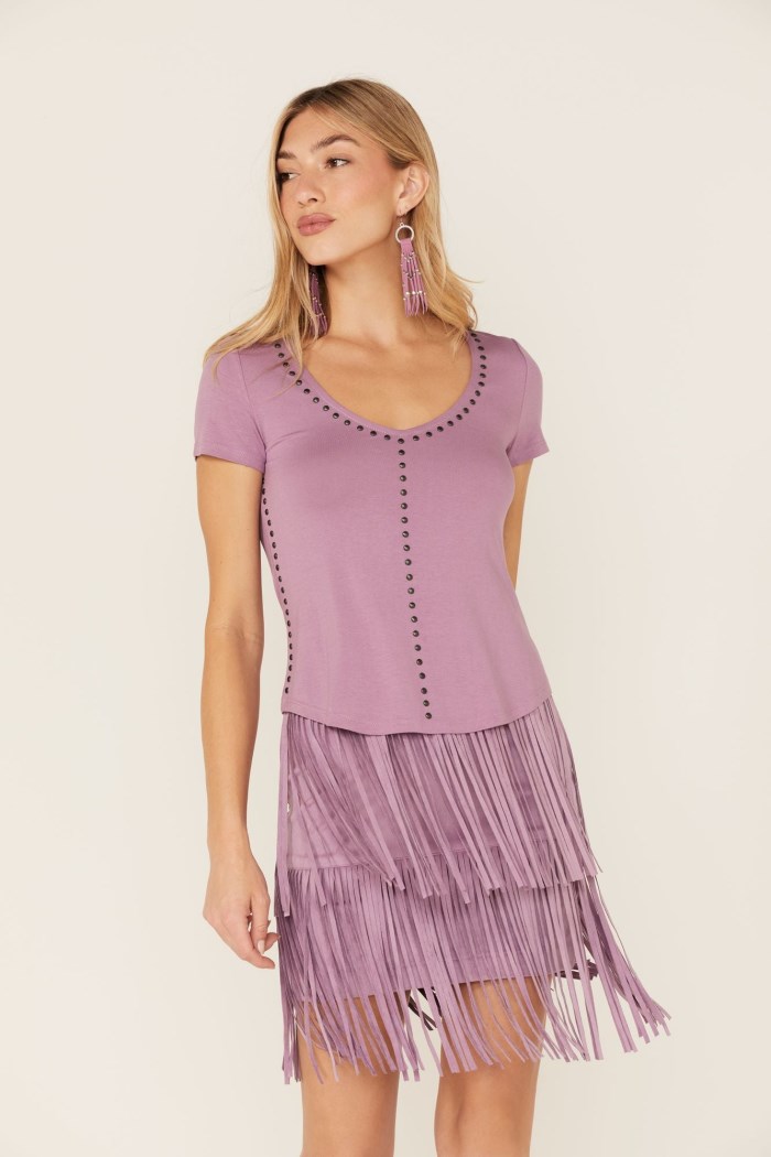 Idyllwind Women's Honky Tonk Studded Top | Lavender