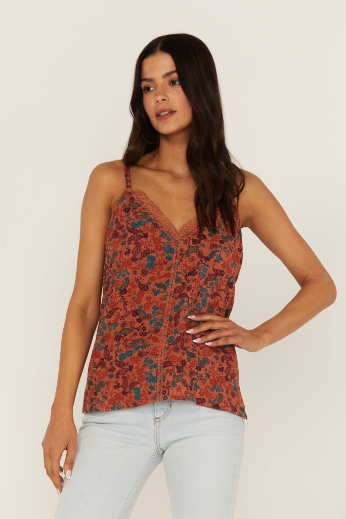 Idyllwind Women's Lurex Little Lace Tank Top | Pecan