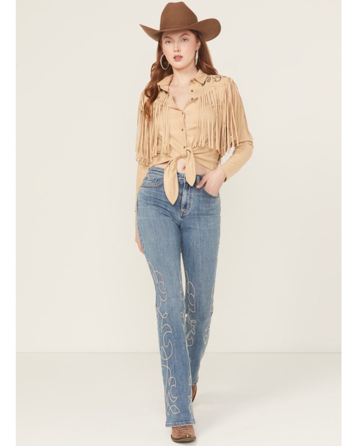 Idyllwind Women's Arbor Medium Wash Legend High Rise Bootcut Super Stretch Denim Jeans | Medium Wash