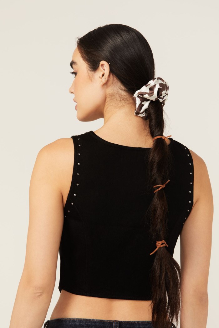 Idyllwind Women's Palmetto Cow Print Oversized Scrunchie Set - 2 Piece | Brown