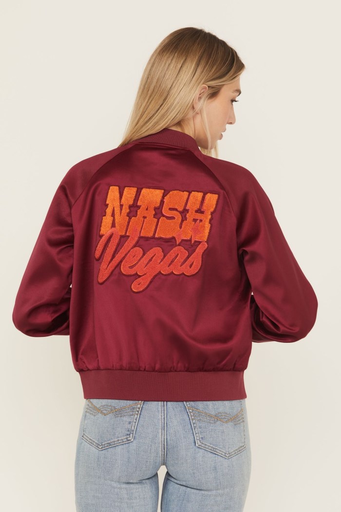 Idyllwind Women's Nash Vegas Satin Bomber | Maroon