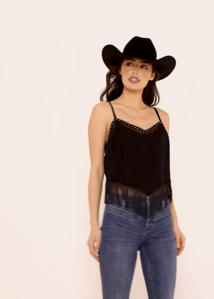 Idyllwind Women's Clemmons Fringe Tank | Black