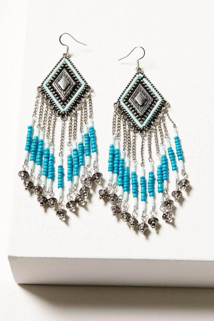 Idyllwind Women's Legend Hall Beaded Fringe Earrings | Turquoise