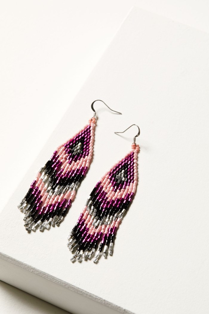 Idyllwind Women's Beaded Pavilion Earrings | Fuchsia