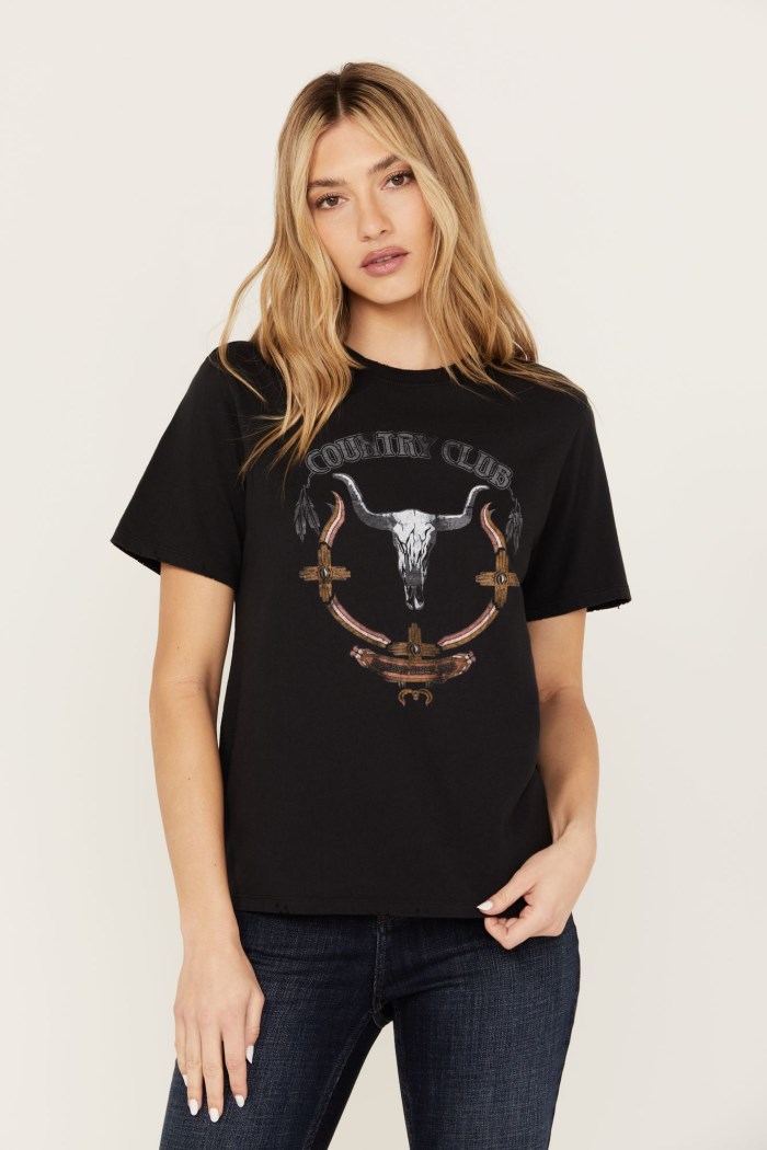 Idyllwind Women's Country Club Graphic Short Sleeve Trustee Tee | Black