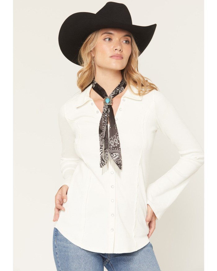 Idyllwind Women's Sussex Chain Fringe Bandana Necklace | Black