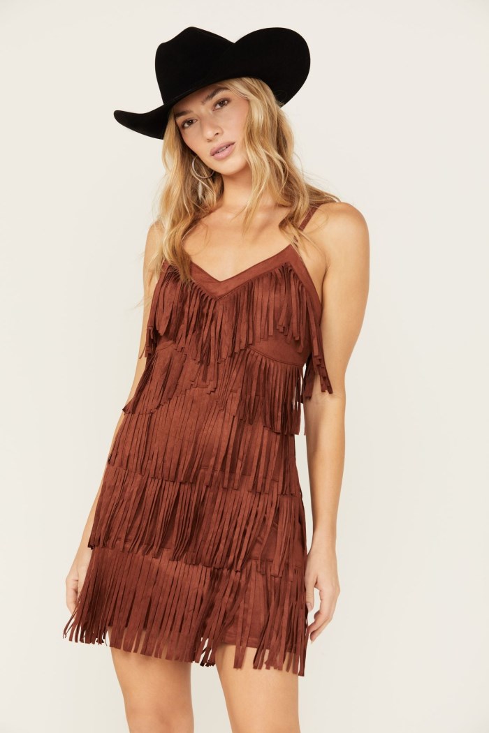 Idyllwind Women's Brixworth Mahogany Fringe Festival Dress | Mahogany
