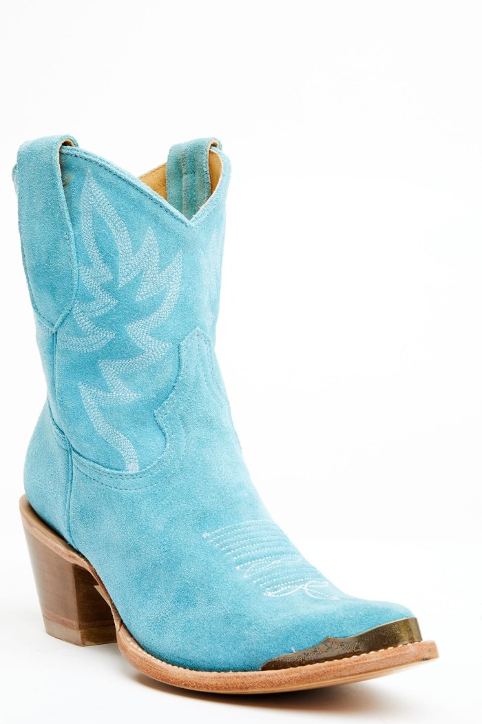 Idyllwind Women's Wheels Bluebird Suede Fashion Western Booties - Round Toe | Blue