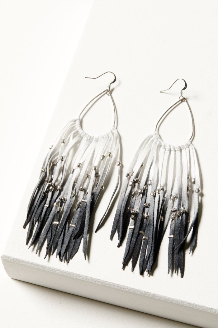 Idyllwind Women's Rolynn Leather Ombre Studded Earrings | Black