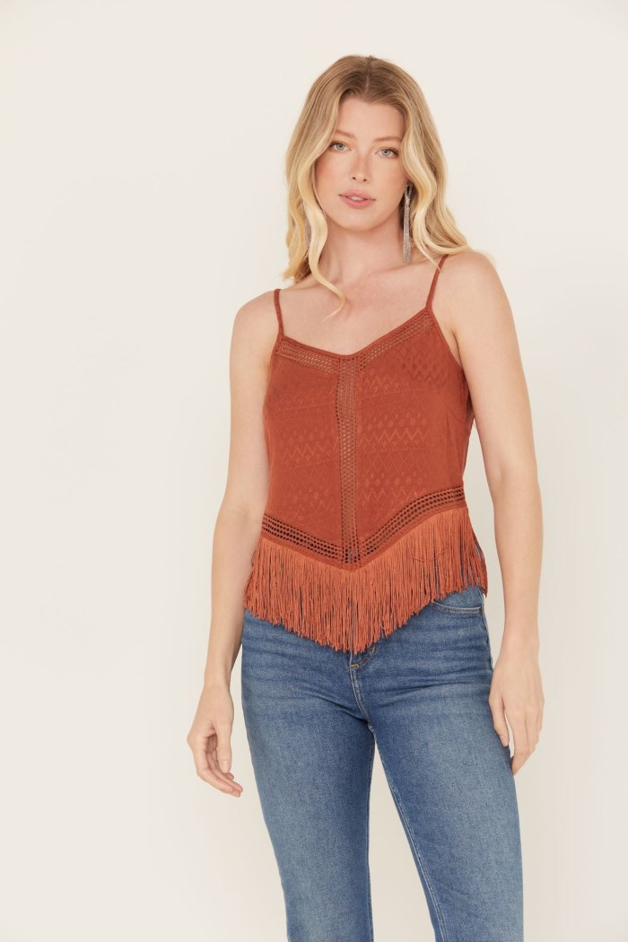 Idyllwind Women's Briarwick Fringe Tank Top | Pecan