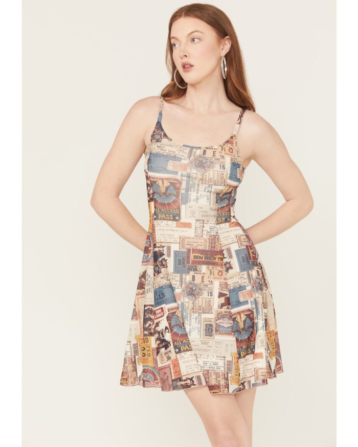 Idyllwind Women's Rodeo Ticket Sleeveless Mesh Mini Dress | Cream