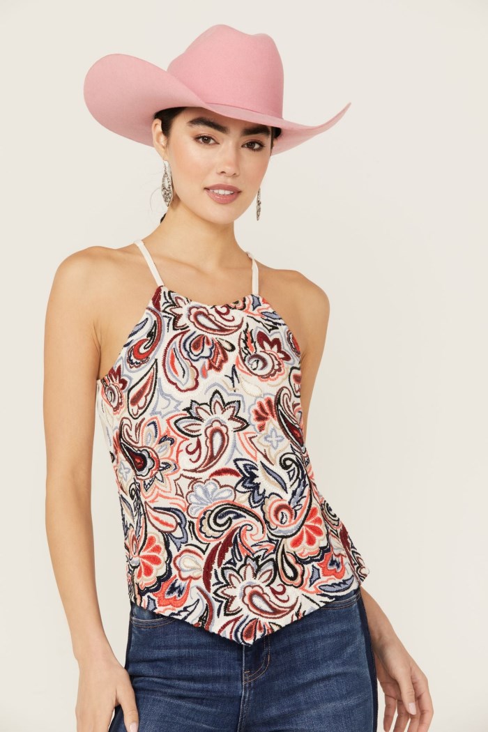 Idyllwind Women's Floral Haze Tank Top | Ivory