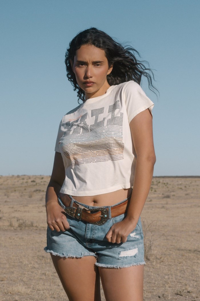 Idyllwind Women's Y'all Embellished Short Sleeve Cropped Graphic Tee | Ivory