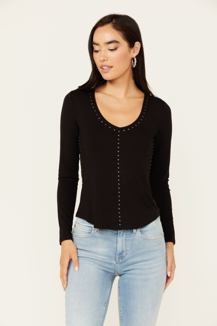 Idyllwind Women's Thelma Long Sleeve Honky Tonk Top | Black