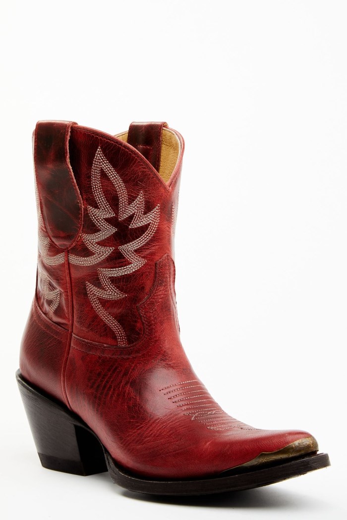 Idyllwind Women's Wheels Red Leather Western Booties - Round Toe | Red