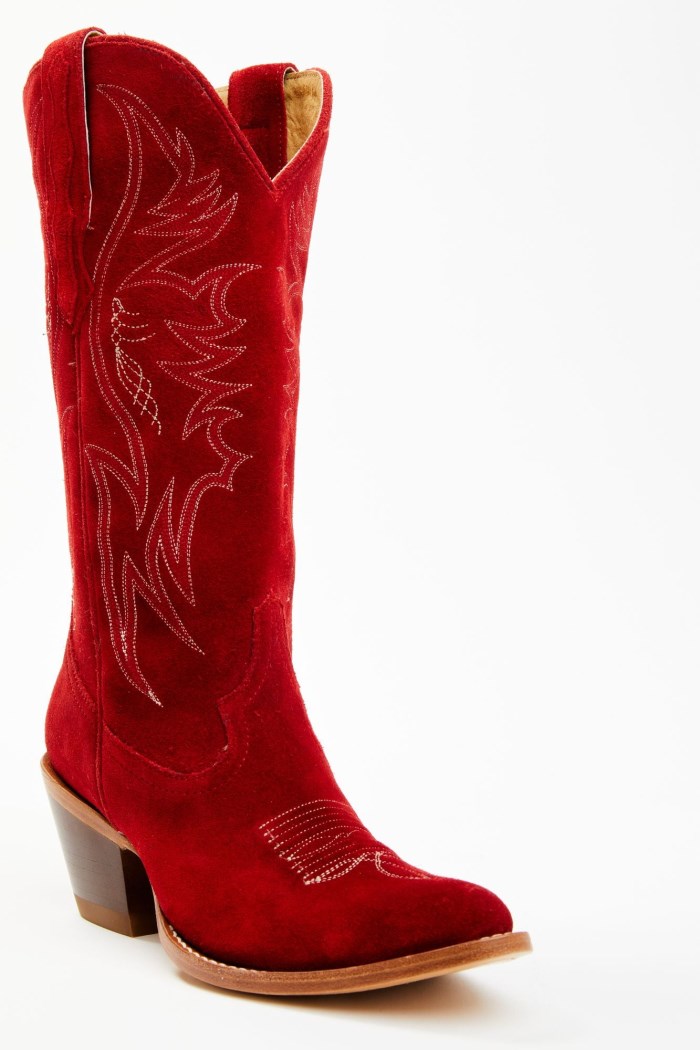 Idyllwind Women's Charmed Life Fire Suede Western Boots - Round Toe | Cherry