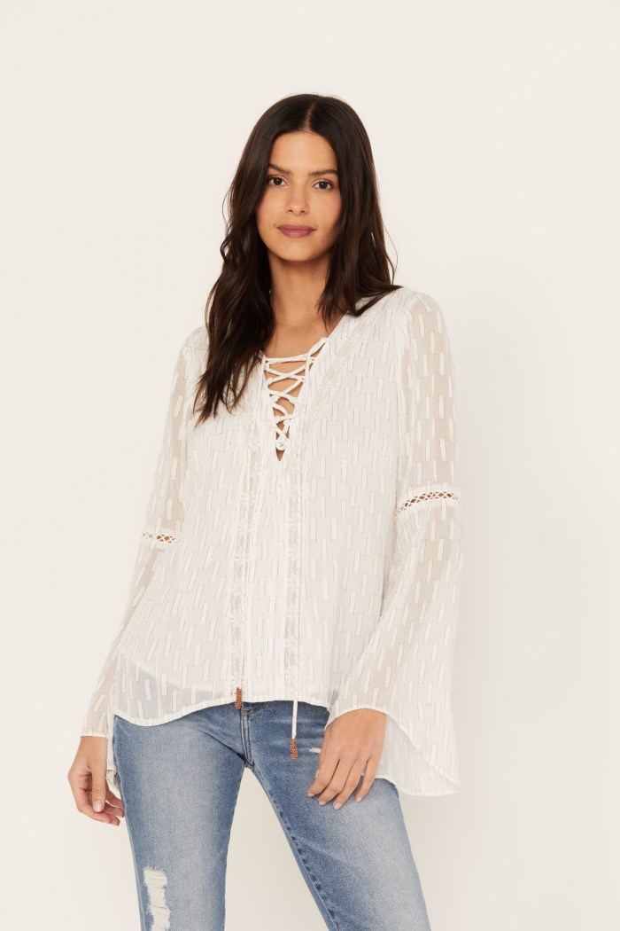 Idyllwind Women's Azelea Long Sleeve Top | Ivory