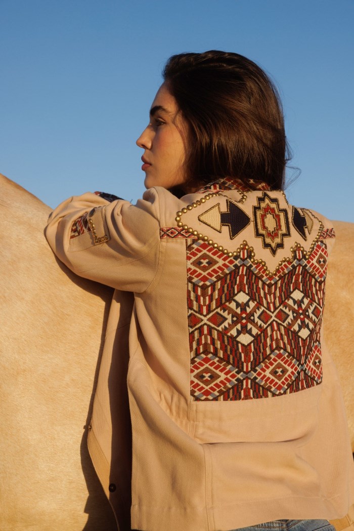 Idyllwind Women's Autumn Embroidered Jacket | Wheat