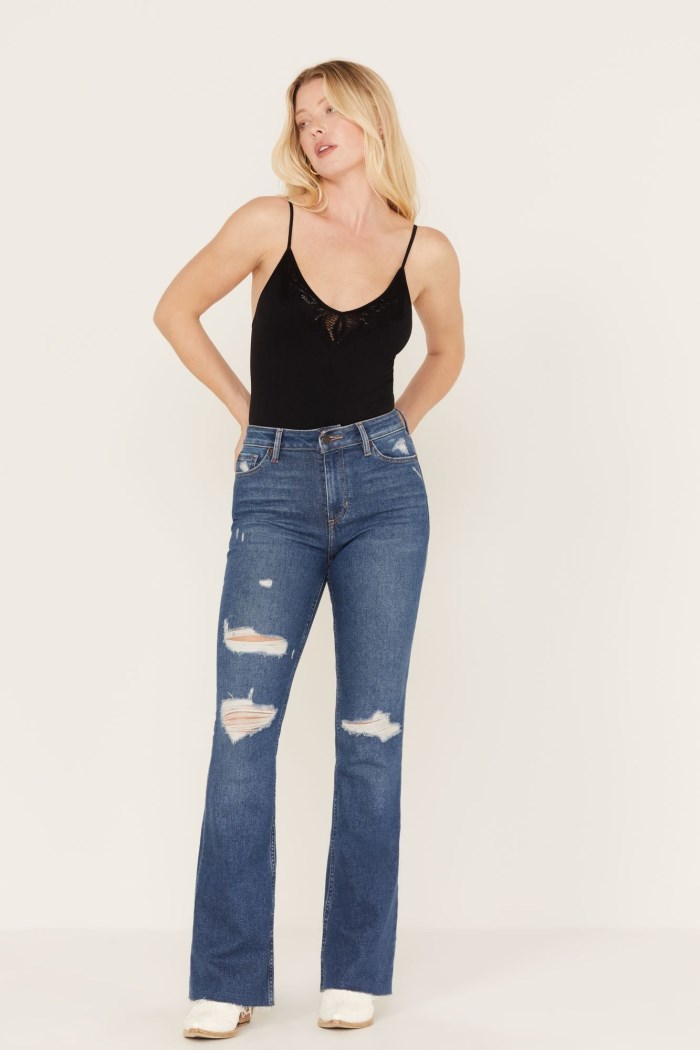 Idyllwind Women's Navaho Dark Wash High Risin' Distressed Bootcut Jeans | Dark Wash