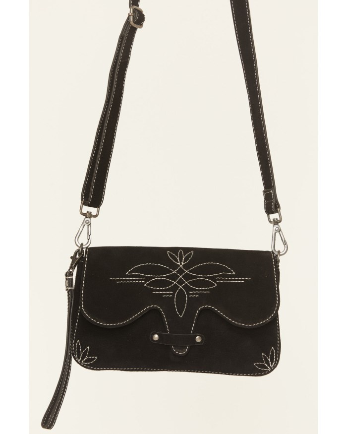 Idyllwind Women's Louanne Suede Western Crossbody Bag | Black