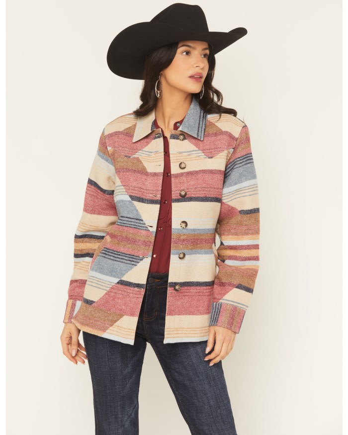 Idyllwind Women's Mistywinds Printed Blanket Shacket | Rose