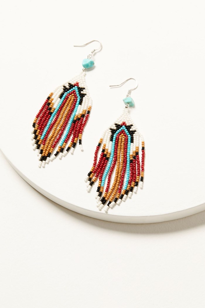 Idyllwind Women's Alterra Beaded Fringe Earrings | Red