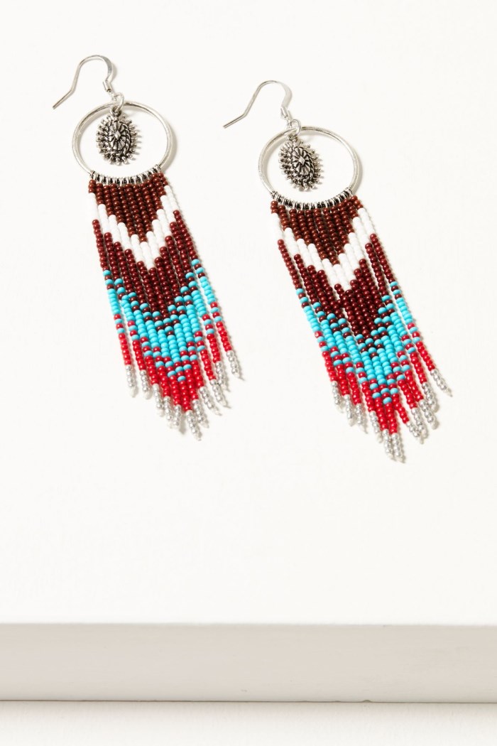 Idyllwind Women's Cezanne Antique Seed Bead Fringe Earrings | Silver