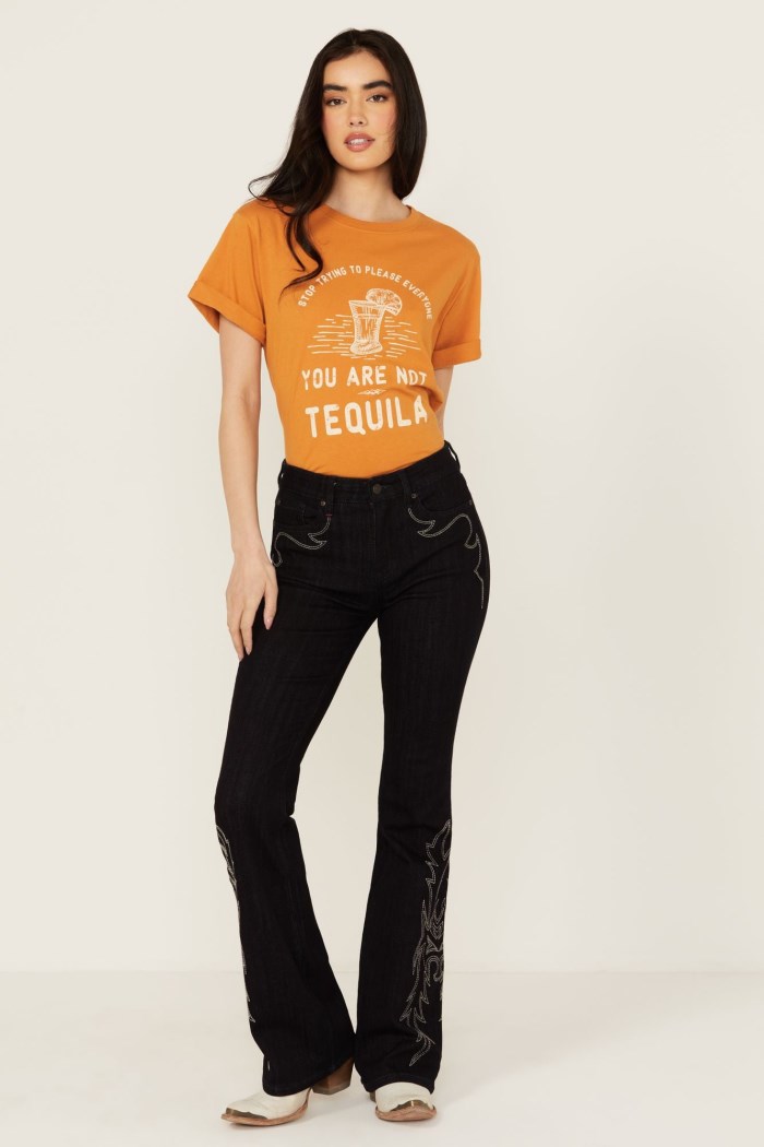 Idyllwind Women's Glenn Dark Wash High Rise Western Stitched Bootcut Comfort Stretch Denim Jeans | Dark Wash